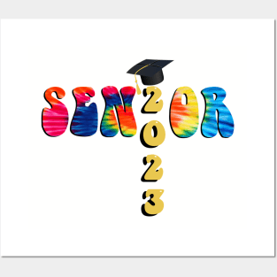 2023 Senior Graduate Tye Dye Graphic Graduation Posters and Art